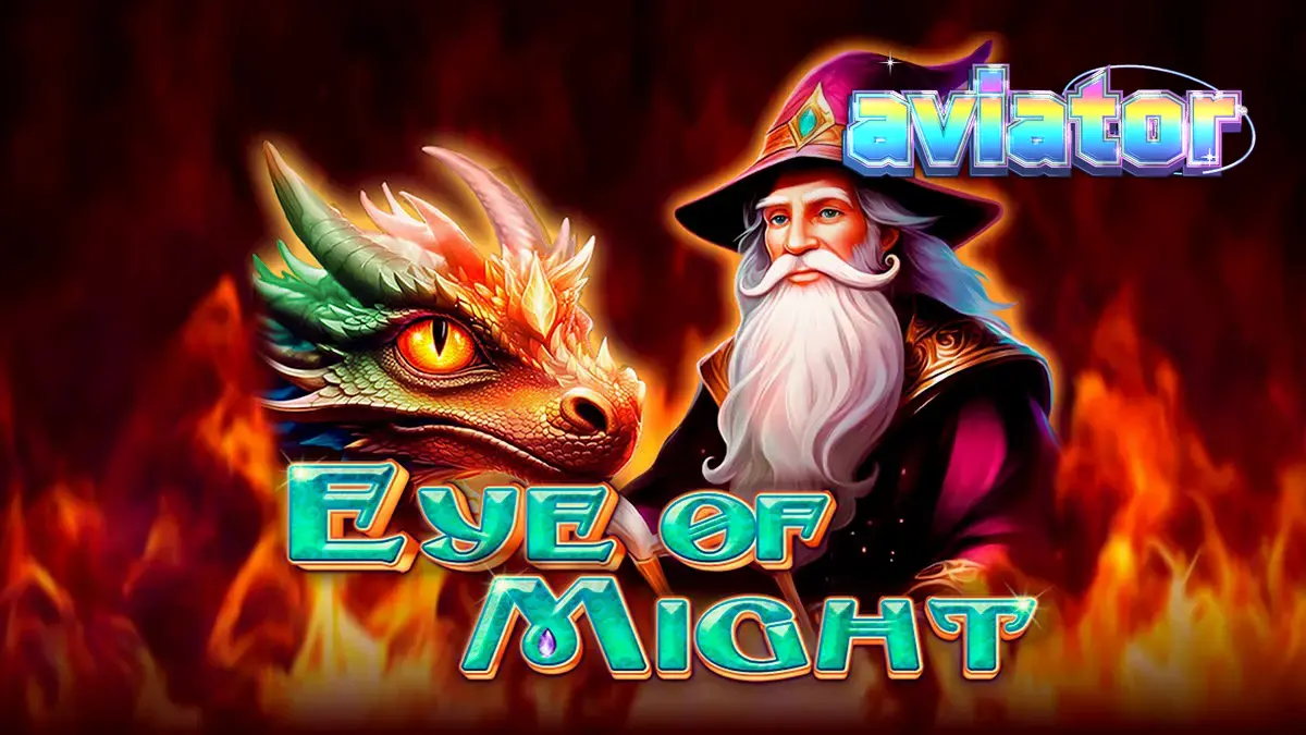 Tampilan visual slot Eye of Might dengan tema fantasi dan naga