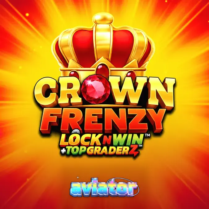 Tampilan antarmuka permainan slot Crown Frenzy LockNWin dengan simbol kerajaan dan grid 5x6.